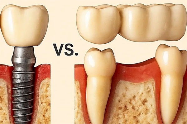 مقایسه ایمپلنت و بریج